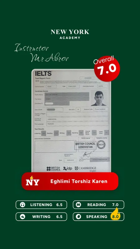 Amerikada o'qigan IELTS 8.0 ustoz | ONLINE Ingliz tili va IELTS — фото 6