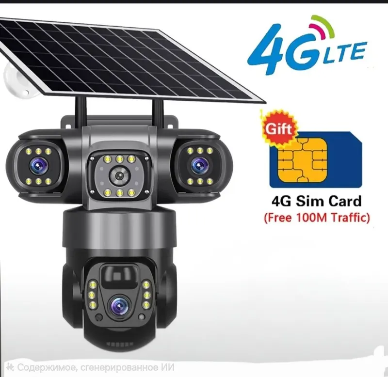 4g quyosh smart kamera solar camera 3 ta kamera — фото 1