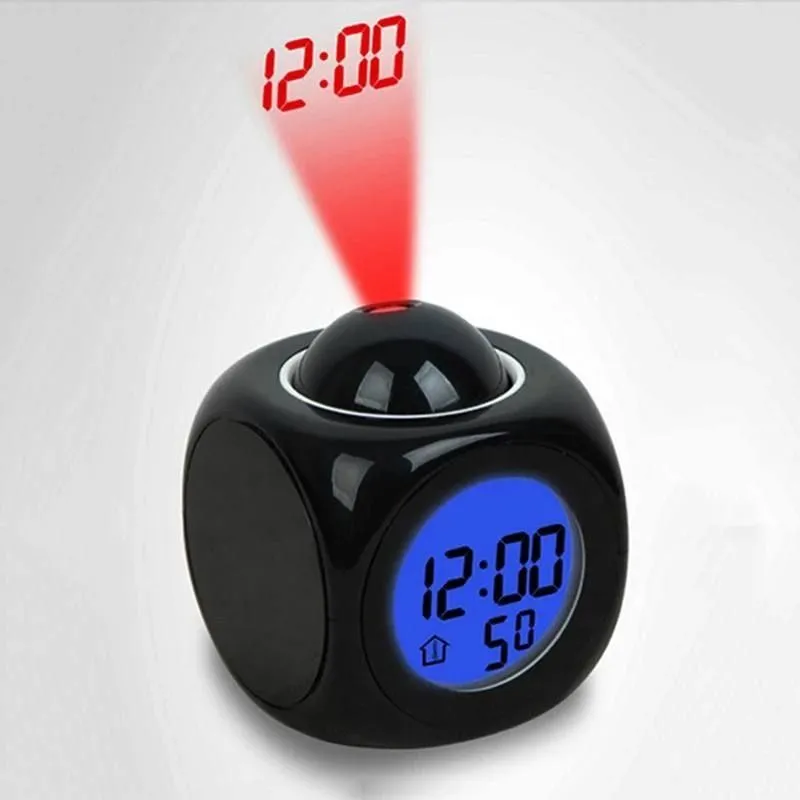 Будильник, ночник, лампа-проектор, многофункциональная цифровая — фото 3