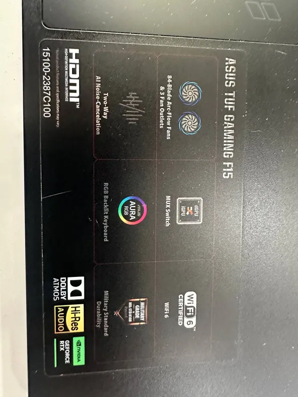 ASUS TUF GAMING F15 — фото 1