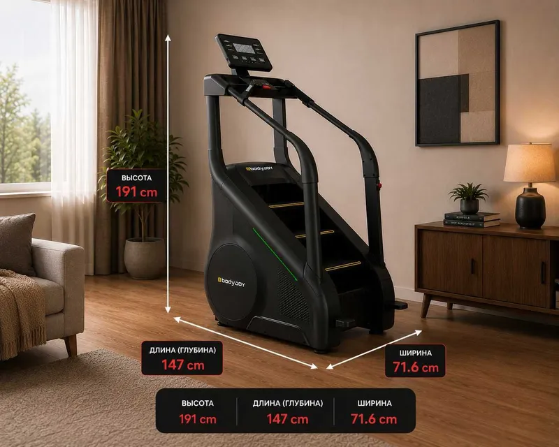 Pog‘onali trenajyor Body Joy CS201ES Stair Climber Fitexdan. 3 Pog‘onali trenajyor Body Joy CS201ES Stair Climber Fitexdan. 3