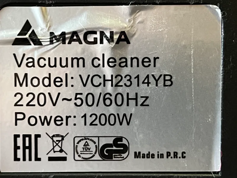 Пылесос MAGNA VCH2314YB 9 Пылесос MAGNA VCH2314YB 9