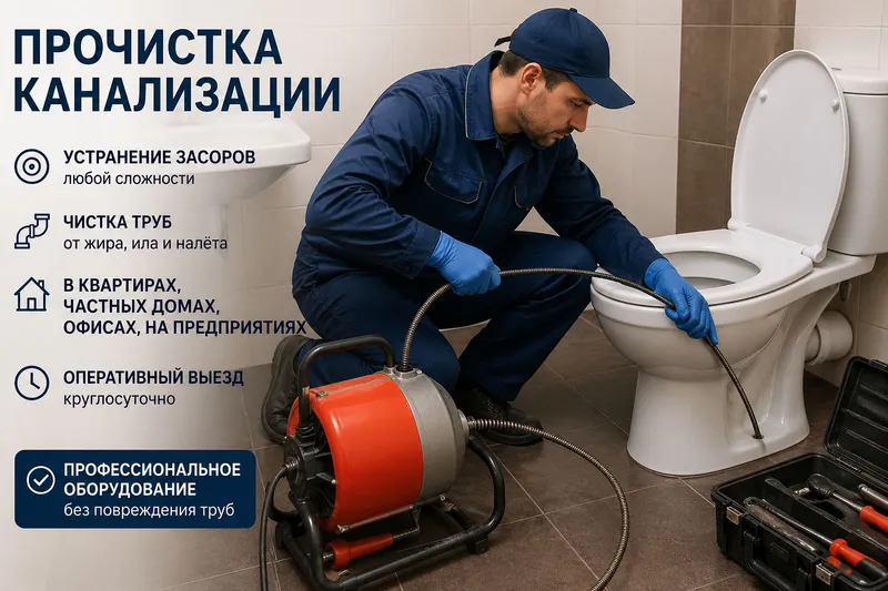 прочистка канализации с аппаратом