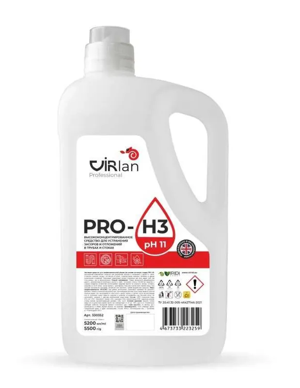 Чистящее средство для профессиональной уборки VIrlan PRO H1 и H3 5 Чистящее средство для профессиональной уборки VIrlan PRO H1 и H3 5