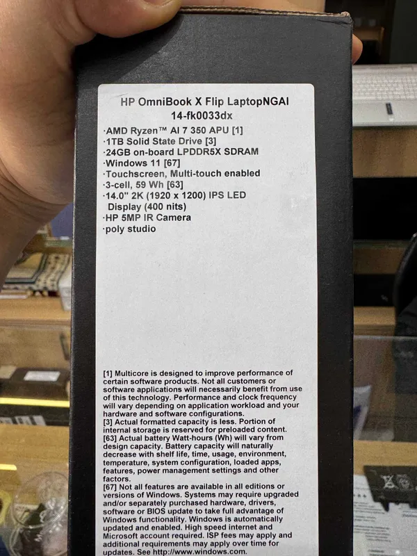 [CREF] HP OmniBook X Flip 14 AMD Ryzen AI 7 350 24/1ТБ SSD 14 2K Touch — фото 4