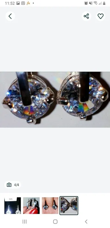 Серёжка серебро 925 проба 2
