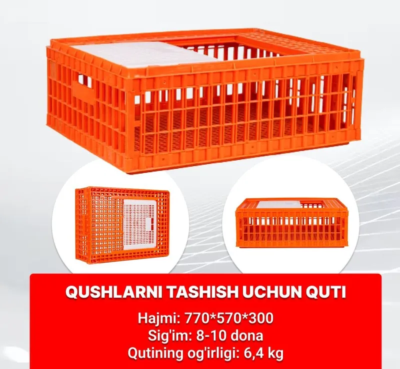 Tovuq va parranda tashish uchun maxsus yashik