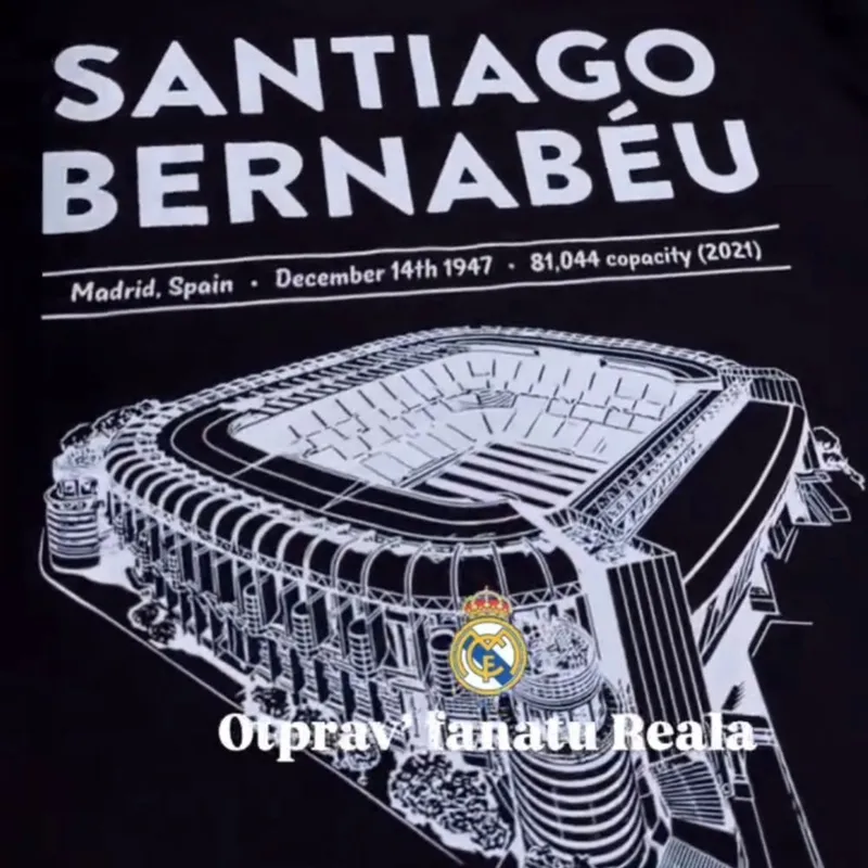 REAL MADRID sevuvchilarga maxsus futbolka – 19 REAL & BERNABÉU.