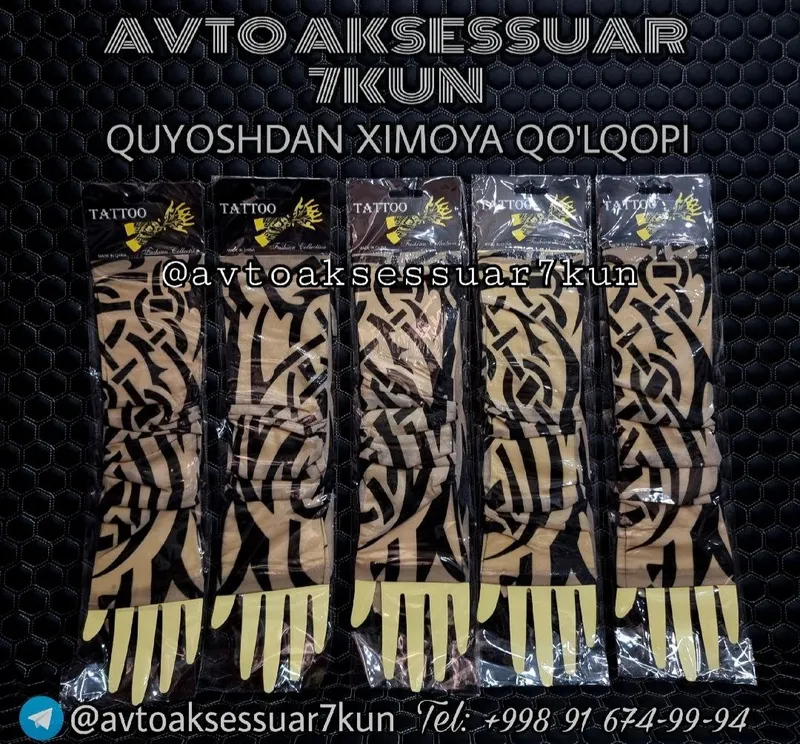 Qo'lga quyoshdan ximoyalovchi yenglar