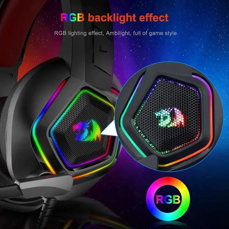 Игровые наушники REDRAGON MEDEA H280 RGB оригинал — фото 4