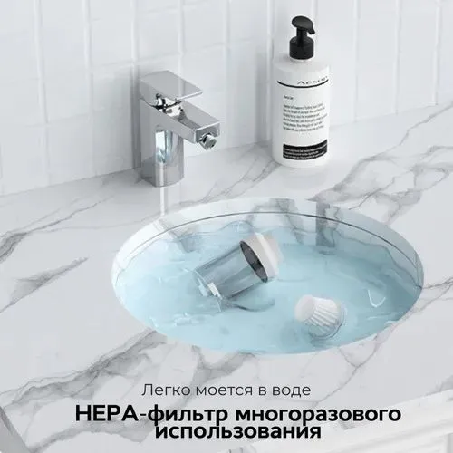 Пылесос для автомобиля для дома беспроводной вертикальный белый — фото 5