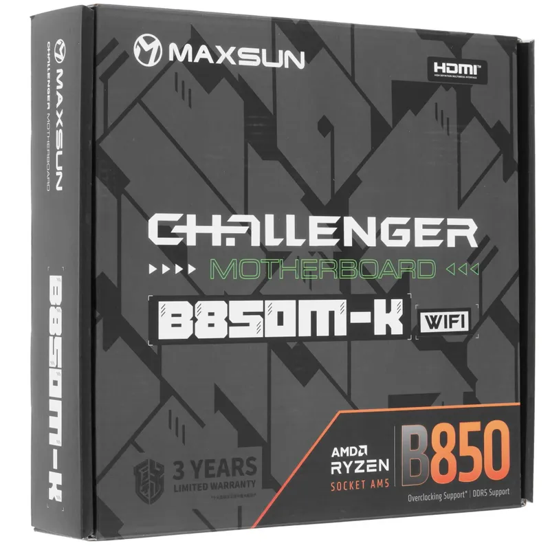 - Материнская плата Maxsun Challenger B850M-K WIFI DDR5 3 - Материнская плата Maxsun Challenger B850M-K WIFI DDR5 3