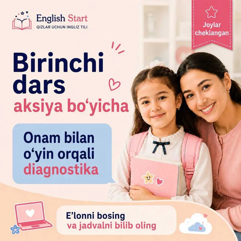 1-sinf oldidan 6–7 yoshli qizlar uchun ingliz tili | Onlayn — фото 3