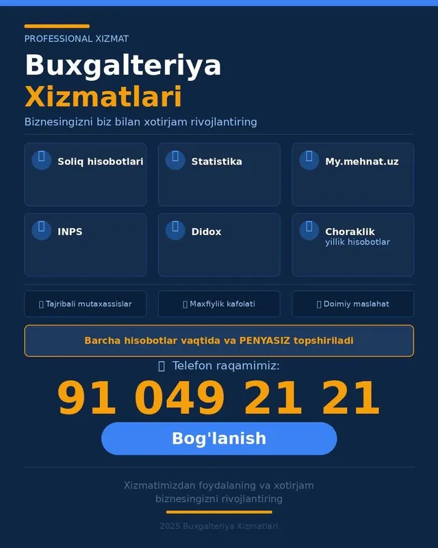Buxgalterya hizmatlari masofaviy Buxgalterya hizmatlari masofaviy