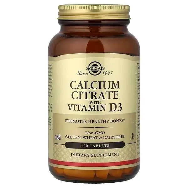 Solgar Calcium Citrate with Vitamin D3 120 Tablets Solgar Calcium Citrate with Vitamin D3 120 Tablets