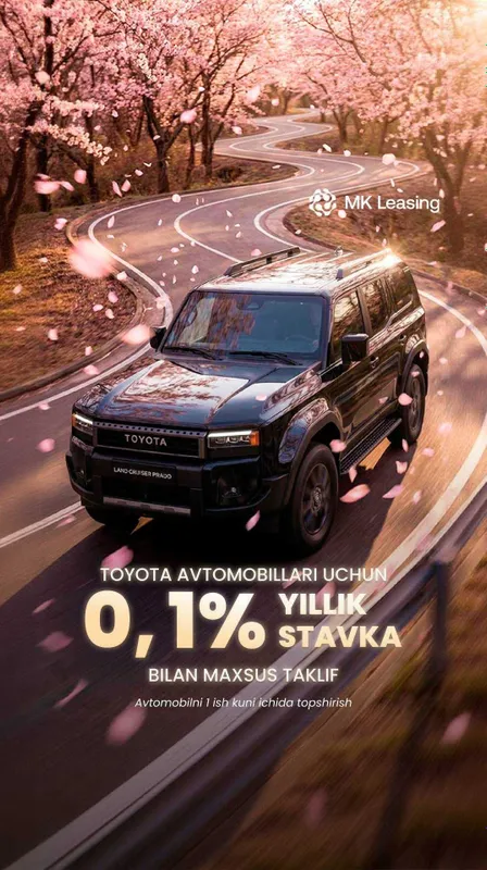 Toyota: 0,1% yillik stavka bilan maxsus taklif! — фото 1