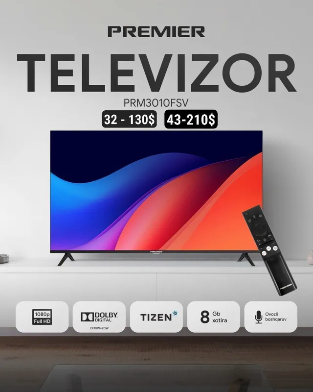 Телевизор 43" Smart FullHD / PREMIER / Tizen OS телевизор Телевизор 43" Smart FullHD / PREMIER / Tizen OS телевизор