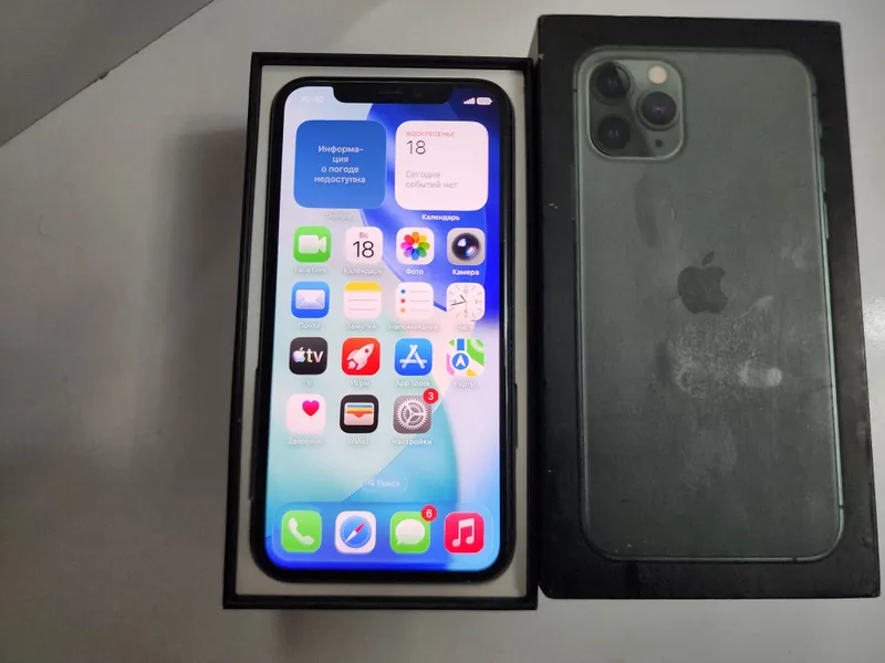iPhone 11 Pro LL/A 256 ГБ, зелёный, полный комплект 10 iPhone 11 Pro LL/A 256 ГБ, зелёный, полный комплект 10