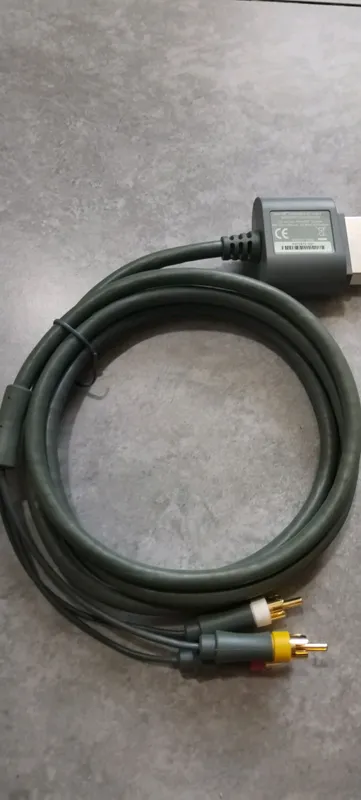 Microsoft Xbox 360 Slim/Fat AV TV RCA kabel shnur 3