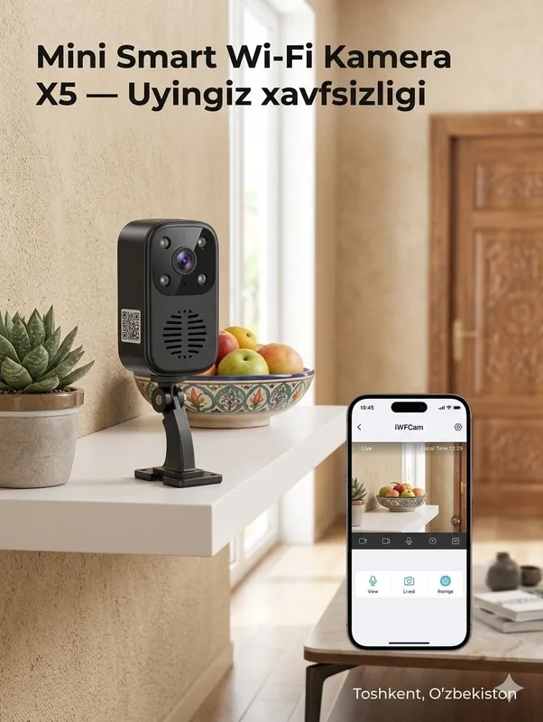 Mini Wi-Fi Kamera X5 (iWFCam) — Dahshat Kechestvoda! SROCHNA SOTILADI — фото 1