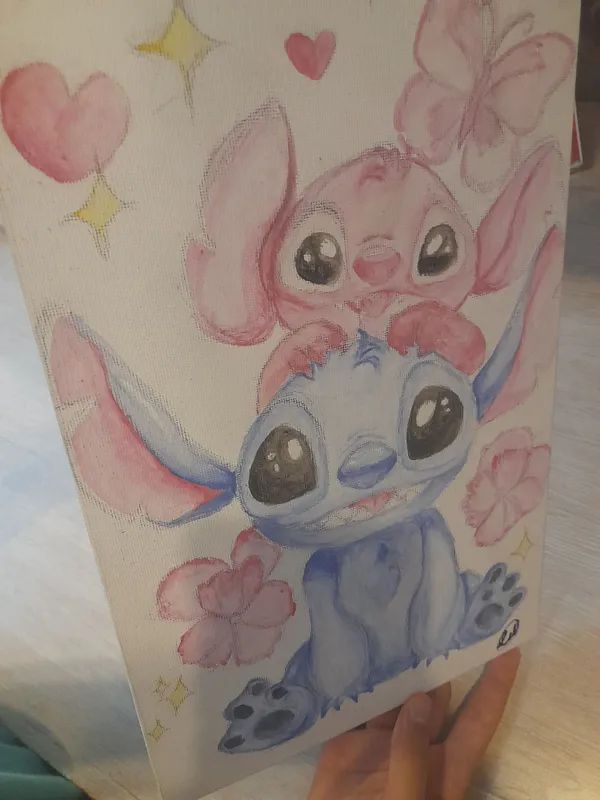 Картина Stitch, ручная работа на холсте 3 Картина Stitch, ручная работа на холсте 3