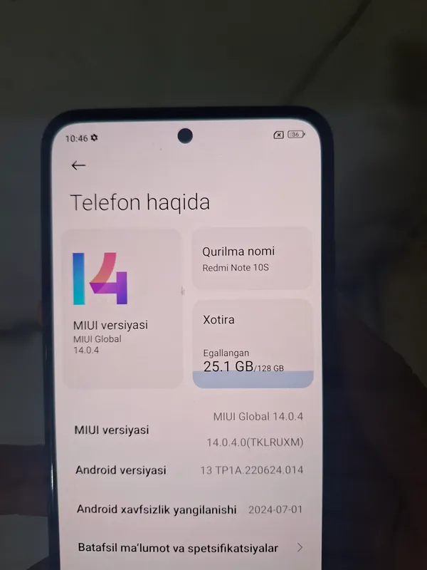 Redmi note 10s