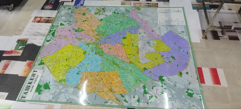 Большие - интерьерные карты на заказ 250х150см — фото 3