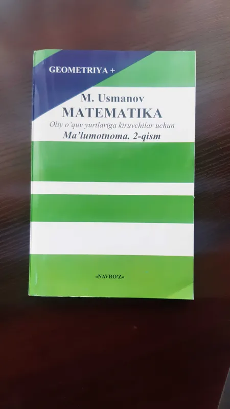 Matematika Usmonov | Ma'lumotnoma 2-qism