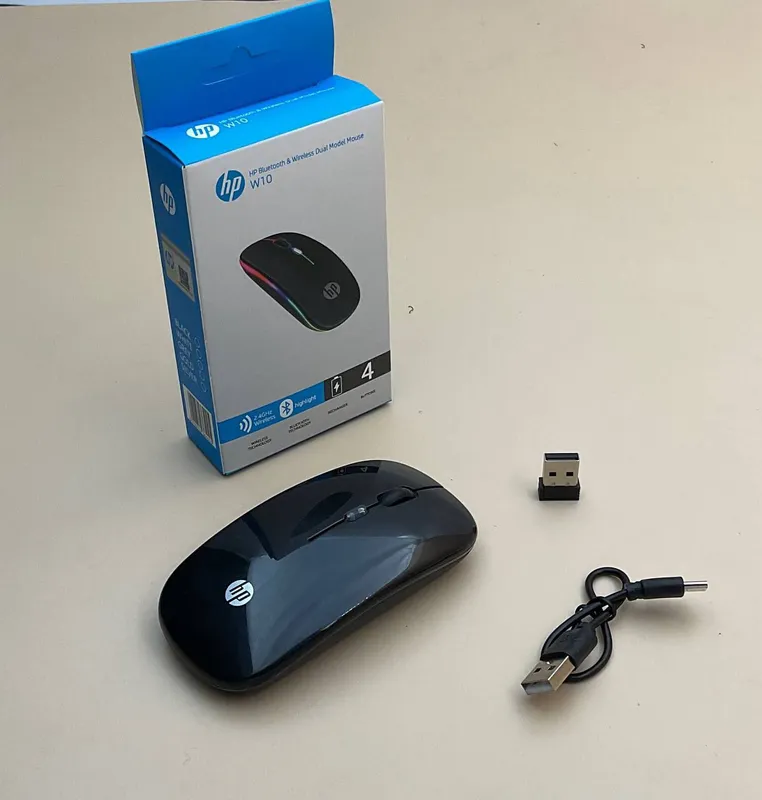 HP W10 – quvvatlantiriladigan (перезаряжаемая) sichqoncha/mish