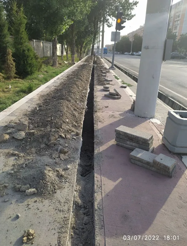 Транша Яма Бассен Катлавон казиш Каналзация Сантехника устанобкалари 3