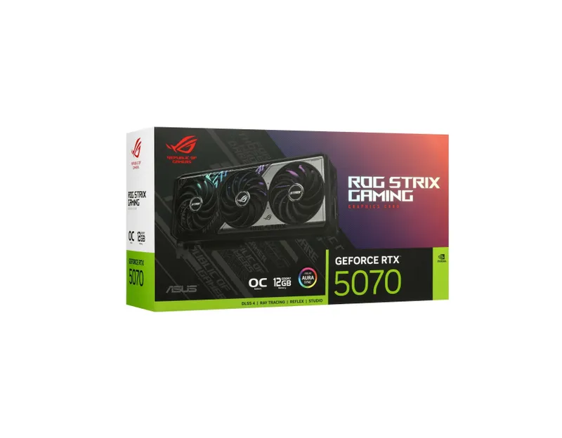 - Видеокарта ASUS ROG Strix GeForce RTX 5070 OC 12GB GDDR7 4