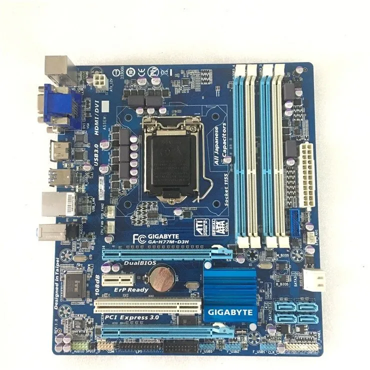 Комплект проц i7 3770 мать гигабит GA. H77M-D3H и озу 16гб