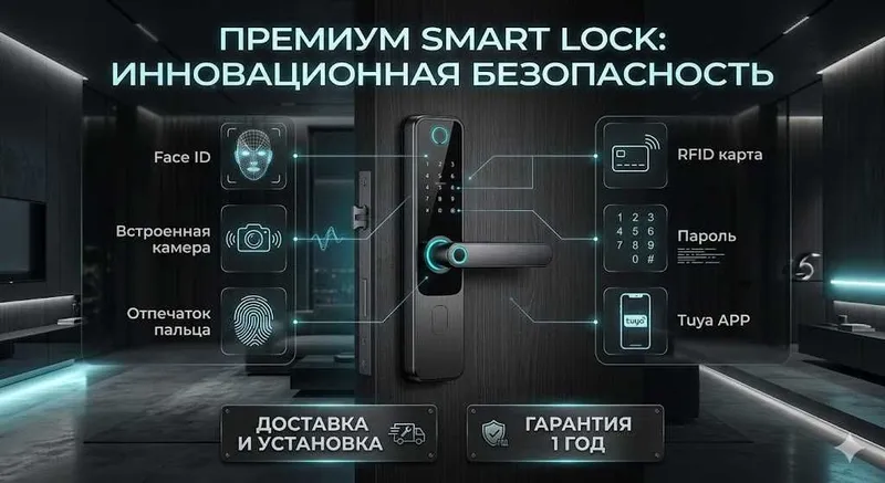 Электронный биометрический замок с отпечатком пальца и Wi-Fi
