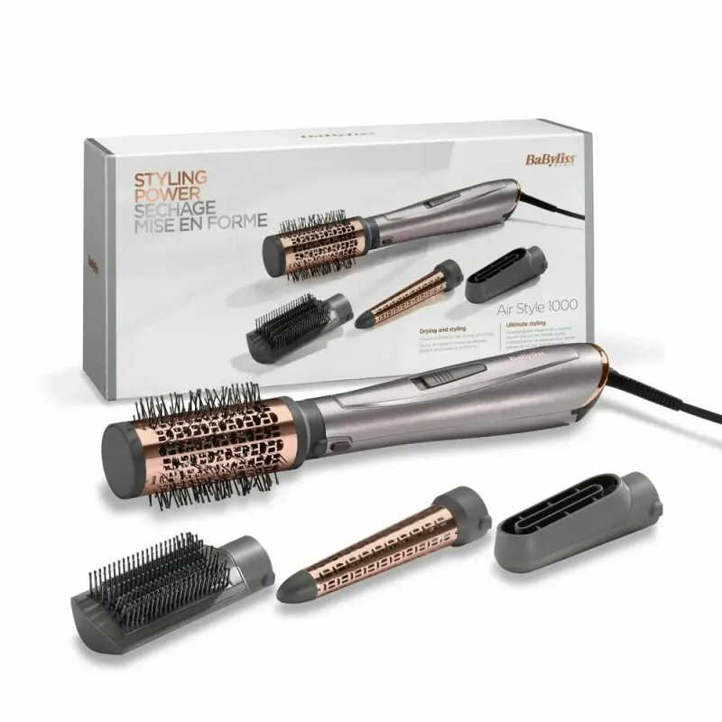 Фен-щетка Babyliss AS136E 1000Вт серый