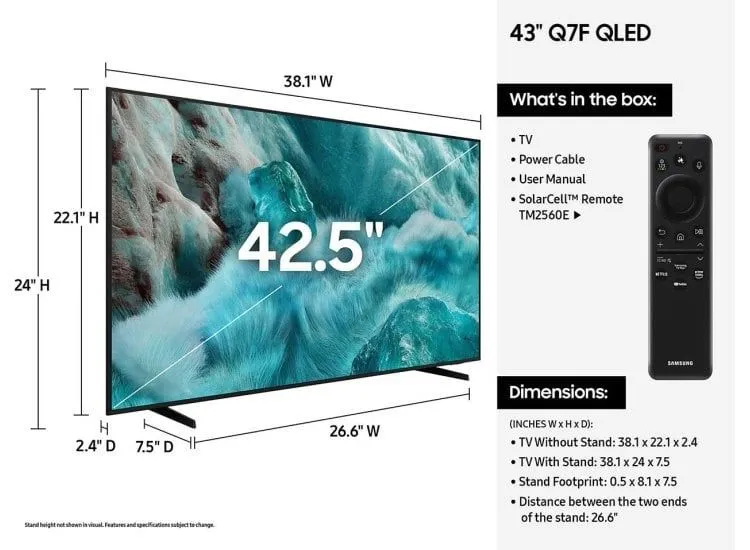 Телевизор Samsung Q7F QLED 2025 4K TizenOS Доставка Бесплатно — фото 3