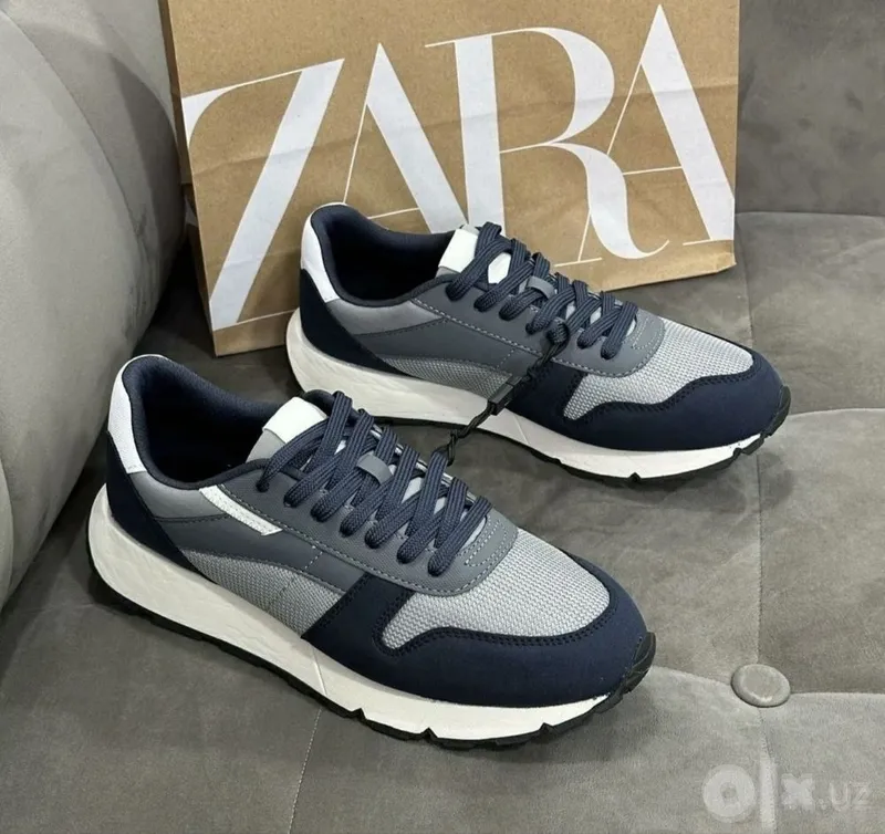 Стильный хит от ZARA: Мужские комбинированные кроссовки в ретро-стиле 1 Стильный хит от ZARA: Мужские комбинированные кроссовки в ретро-стиле 1