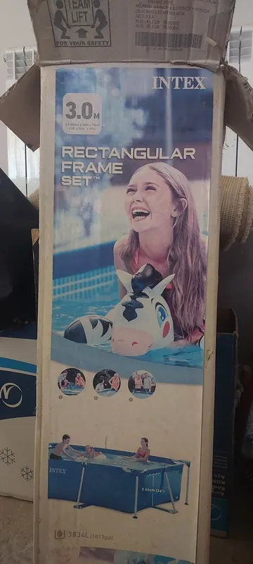 Каркасный бассейн Intex Rectangular Frame Set с размерами 3,0 м x 2,0