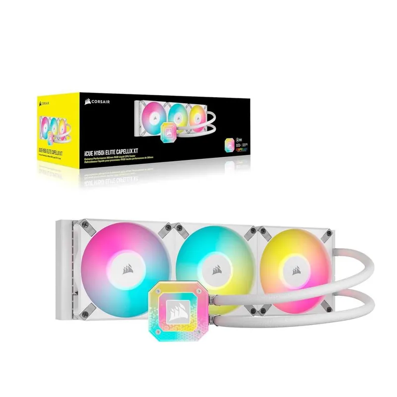 !Suyuq sovutgich Corsair iCUE H150i ELITE CAPELLIX XT White 360mm|QQS bilan narx 2