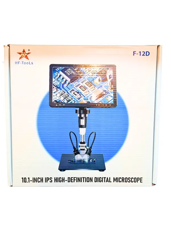 Цифровой микроскоп HF Tools F-12D 10.1" IPS для ремонта телефонов и пл — фото 4