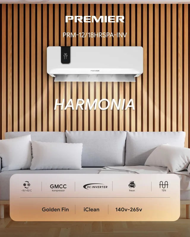 Konditsioner Premier Harmonia 12 Inverter (PRM-12HRSPA-INV/WS) Konditsioner Premier Harmonia 12 Inverter (PRM-12HRSPA-INV/WS)