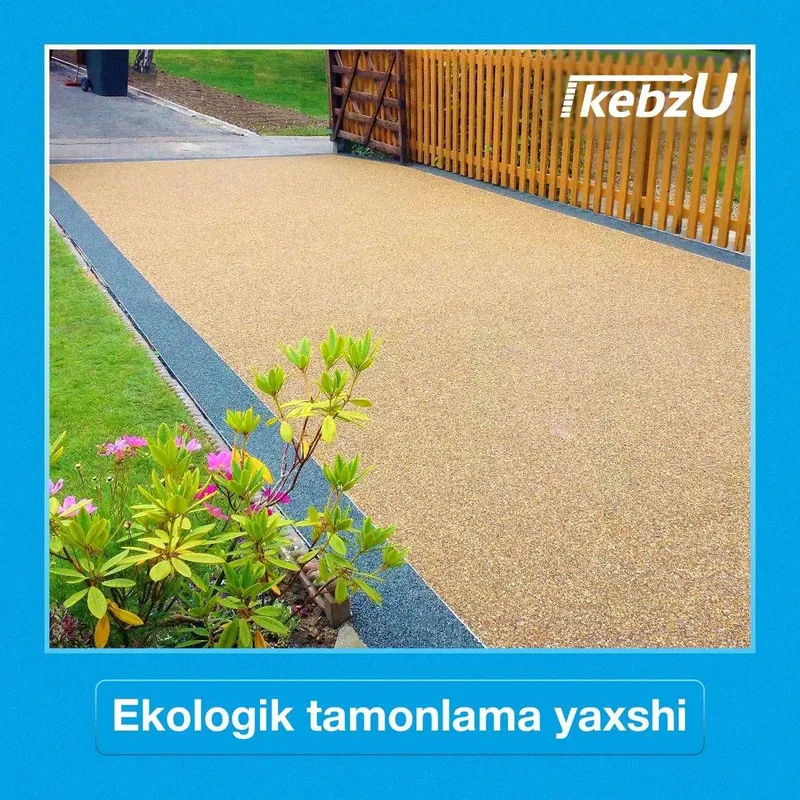 Тош гилам (Каменный ковёр) — Табиий галька ва 2 компонентли лак! — фото 2