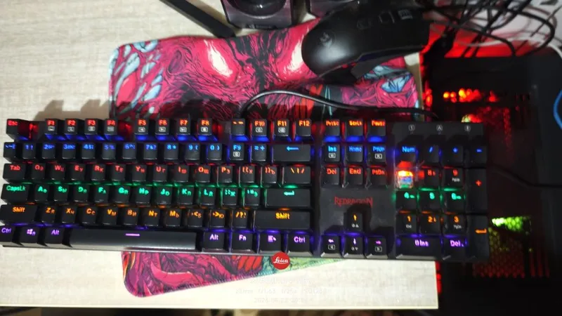 Клавиатура, RED DRAGON синие кейкапы
