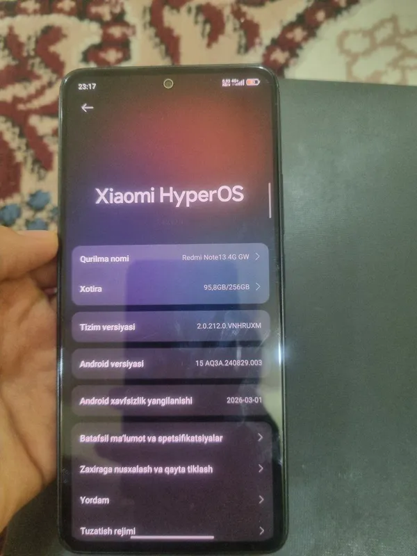 Xiaomi not 13 4g plus 2