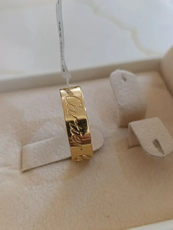 Золотое кольцо Cartier Евро модель проба 585 вес 3,76 гр размер 19,5 5 Золотое кольцо Cartier Евро модель проба 585 вес 3,76 гр размер 19,5 5