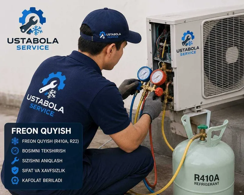Konditsioner ustasi | Tozalash | Freon quyish | Remont | Toshkent