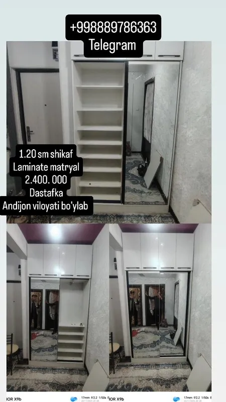 Oshxona mebel boyi 2 metr uzunligi 2.40 sm — фото 2
