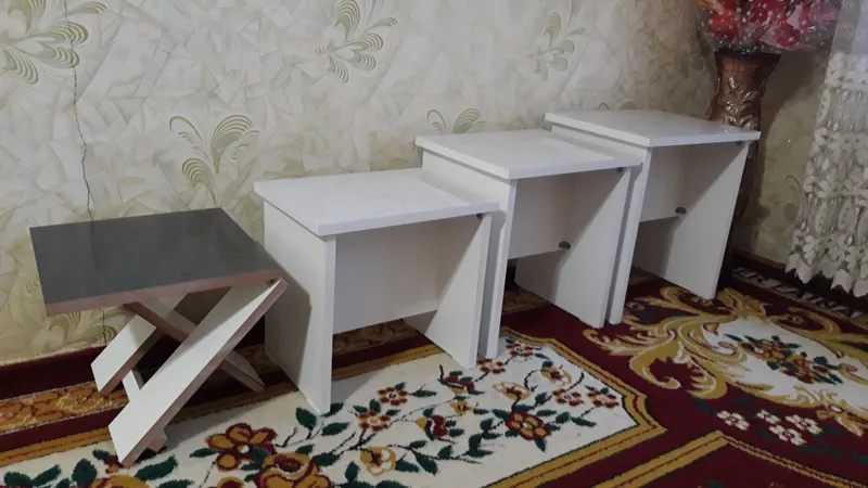 Taburetka stollar, yangi yasalgan, yiģiladiganiyam 1 Taburetka stollar, yangi yasalgan, yiģiladiganiyam 1