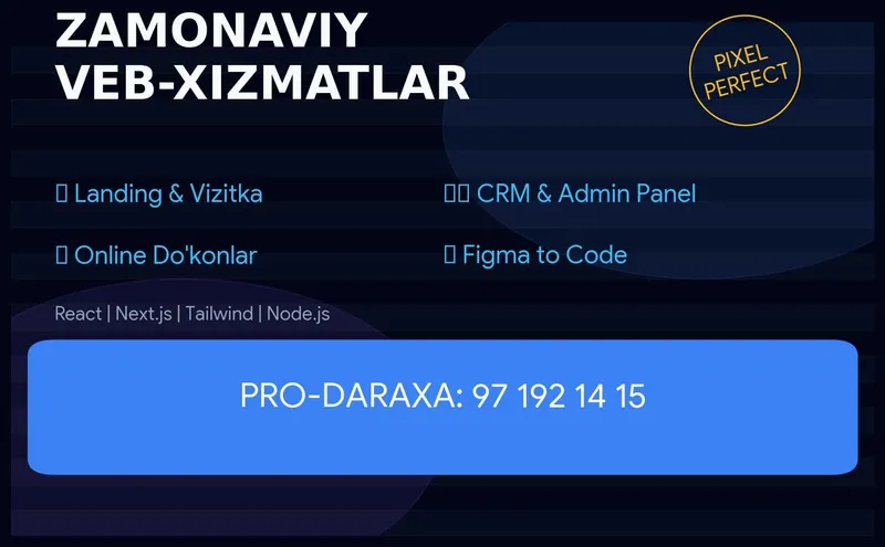 Sayt yaratish va murakkab tizimlar. Web-sayt xizmati