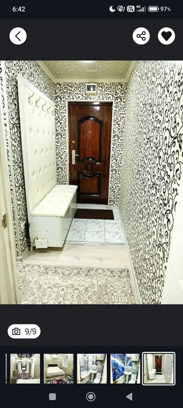 Чирчик Сдаётся 2х ком кв 4й эт 350$ 50% мкл 8