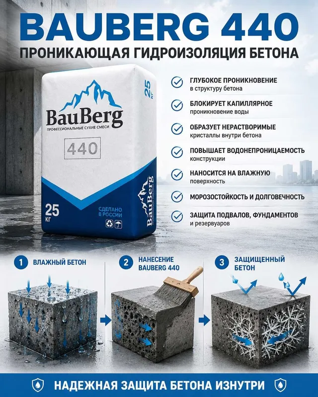 Evropa materiallari bilan gidroizolyatsiya - Бауберг (65,000 som)